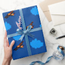 Search for sky blue wrapping paper Flying
