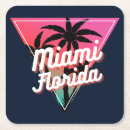 Recherche de miami dessous de verres Coucher de soleil
