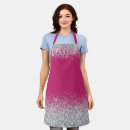 Search for pink and silver aprons Glitter