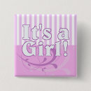 Recherche de faire part de naissance badges Rose