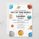 Search for out of this world birthday invitations Watercolor