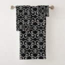 Search for black and white designs bath towels Elegant