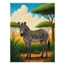 Recherche de savane africaine posters Zèbre