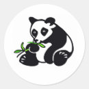 Recherche de dessin de panda autocollants Noir et blanc