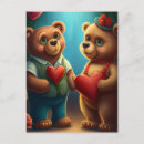 Search for valentine bear postcards Red