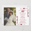 Search for ruby wedding anniversary invitations Floral