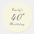 Search for 40th stickers 40th birthday party