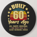 Search for funny 60th birthday buttons Vintage