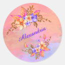 Search for watercolor abstract flowers stickers Purple