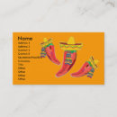 Search for mexican restaurant business cards Chili peppers