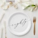 Search for 80th birthday plates Black and white