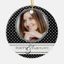 Search for black and white polka dot ornaments For her