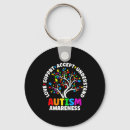 Search for autism round keychains Mental health awareness