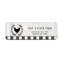 Search for black gingham return address labels Rustic