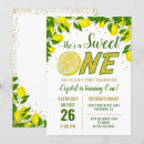 Recherche de sweet 1st birthday invitations Citron