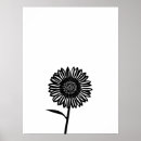 Search for black white sunflower art Minimalist