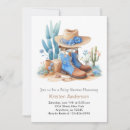 Search for blue cowboy boots baby shower invitations Western