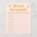 Search for word scramble baby shower games Boho