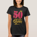 Search for 50th birthday queen tshirts Years