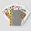Search for yellow sunflowers playing cards Rustic