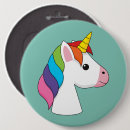 Recherche de licorne colorée badges Mignon