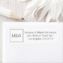 Search for square return address labels Black and white