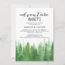 Search for adventure awaits bridal shower invitations Mountain