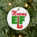 Search for elf ornaments Santa