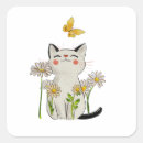 Search for watercolor cat stickers Greenery