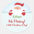 Search for no peeking santa claus stickers Xmas