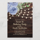 Search for light blue sweet 16 invitations Rustic