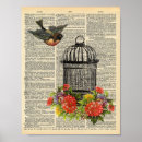 Search for vintage birdcage art Flowers