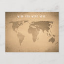 Search for vintage world globe postcards Earth