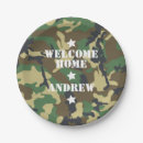 Search for welcome home paper plates Military