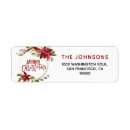 Search for poinsettia return address labels Holly