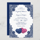 Search for navy blue lace wedding invitations Floral