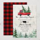 Search for red tree invitations Rustic