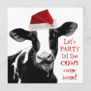 Search for farm christmas invitations Santa cow