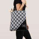Search for black and white tote bags Plaid