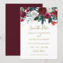 Search for red gold save the dates Burgundy