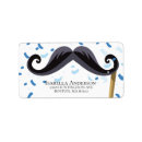Search for mustache return address labels Cute