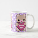 Search for love teddy bear mugs Kawaii