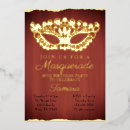 Search for red and black masquerade party invitations For her