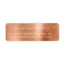 Search for copper metallic return address labels Modern