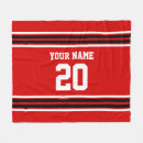 Search for red and black stripe fleece blankets Sporty