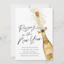 Search for ring in the new year invitations Champagne glass