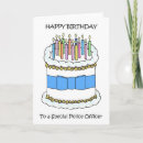 Search for police birthday cards Illustration