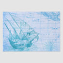 Search for nautical map tissue paper Blue