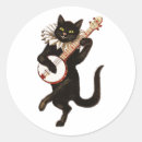 Search for playing banjo stickers Cat