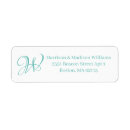 Search for teal return address labels Classic